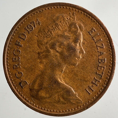 1974 Elizabeth II 2nd 1/2 Half New Penny Pence Coin | Fine Collectable Grade