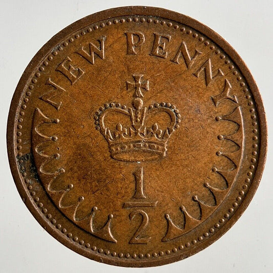 1974 Elizabeth II 2nd 1/2 Half New Penny Pence Coin | Fine Collectable Grade