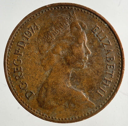 1974 Elizabeth II 2nd 1/2 Half New Penny Pence Coin | Fine Collectable Grade