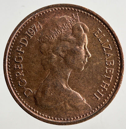 1974 Elizabeth II 2nd 1/2 Half New Penny Pence Coin | Fine Collectable Grade