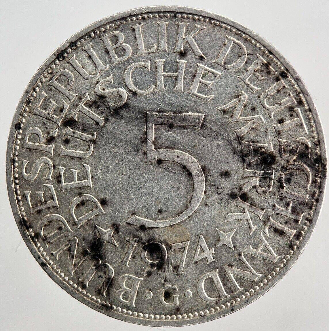 1974-G Germany 5 Mark Silver Coin | Very High Grade