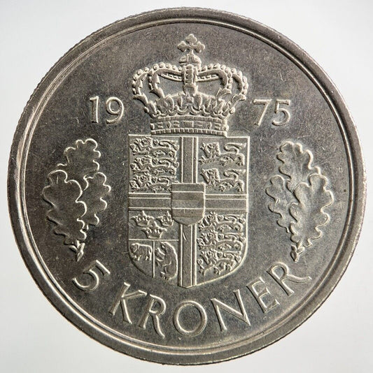 1975 Denmark 5 Kroner Coin | Very High Grade
