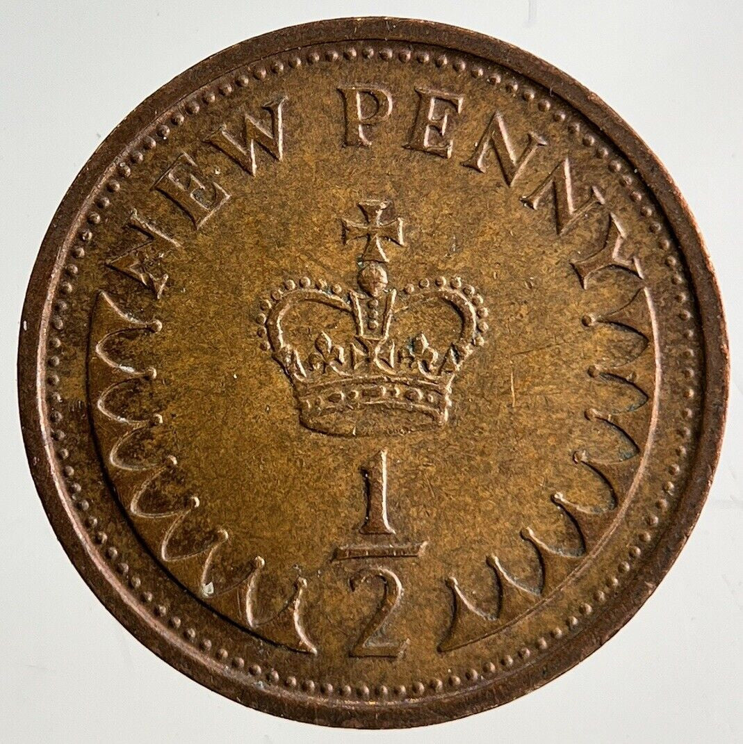 1975 Elizabeth II 2nd 1/2 Half New Penny Pence Coin | Fine Collectable Grade
