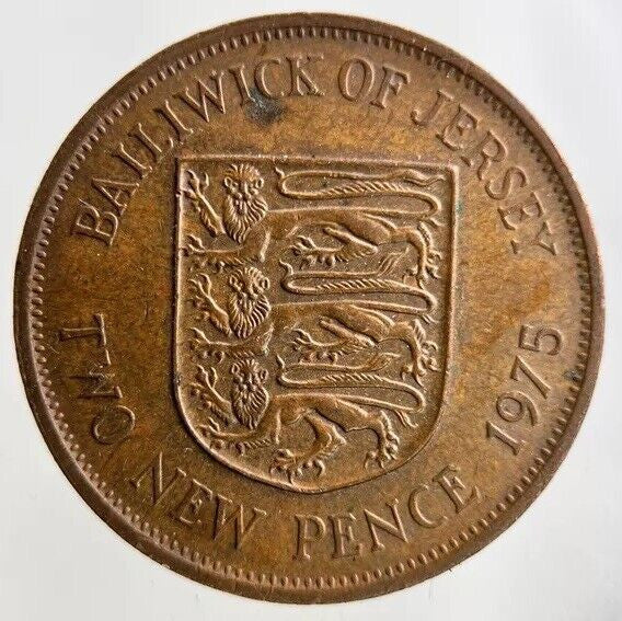 1975 Jersey 2p Two-Pence Coin | Fine Collectable Grade
