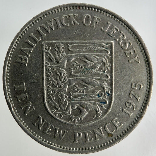1975 Jersey 10p Ten-Pence Coin | Fine Collectable Grade