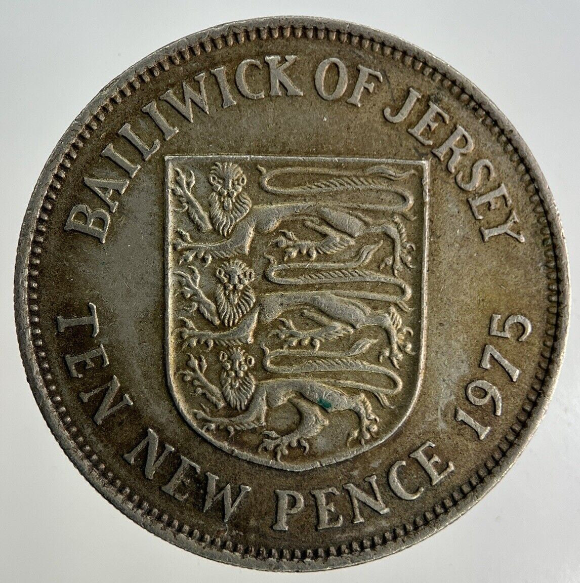 1975 Jersey 10p Ten-Pence Coin | Fine Collectable Grade