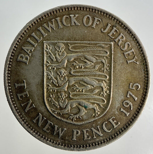 1975 Jersey 10p Ten-Pence Coin | Fine Collectable Grade