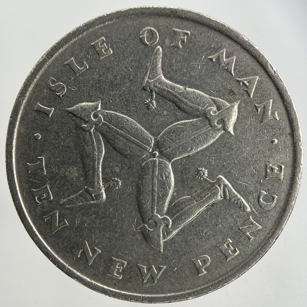 1975 Isle Of Man 10p Ten-Pence Coin | Fine Collectable Grade