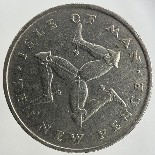 1975 Isle Of Man 10p Ten-Pence Coin | Fine Collectable Grade
