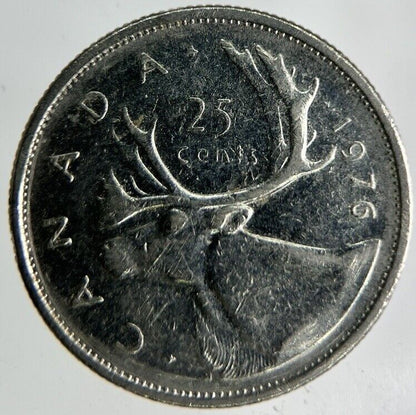 1976 Canada 25 Cents Coin | Fine Collectable Grade