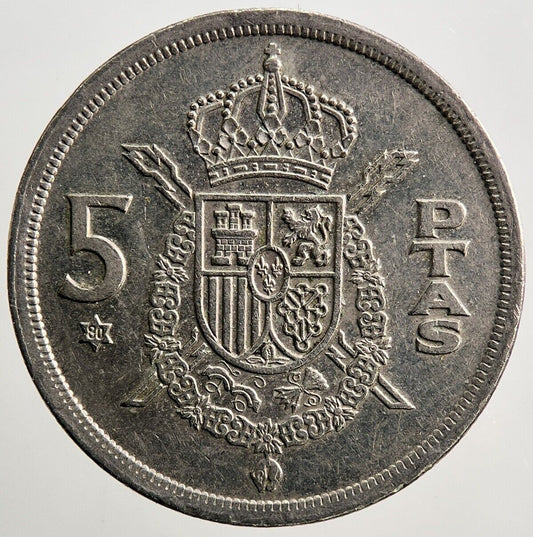 1975 Spain 5 Pesetas Ptas Coin | Fine Collectable Grade | a3761