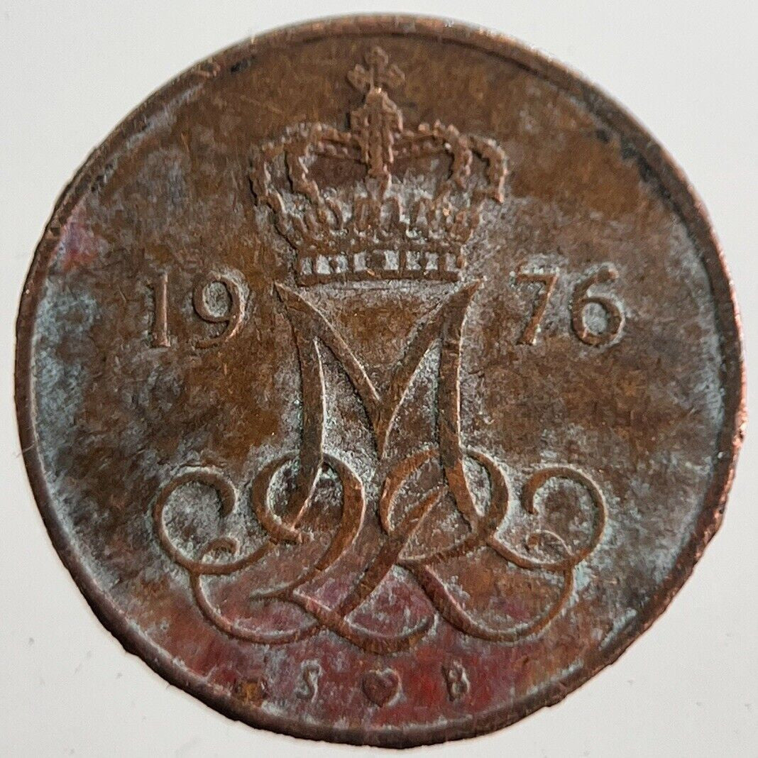 1976 Denmark 5 Ore Coin | Very High Grade | a7612