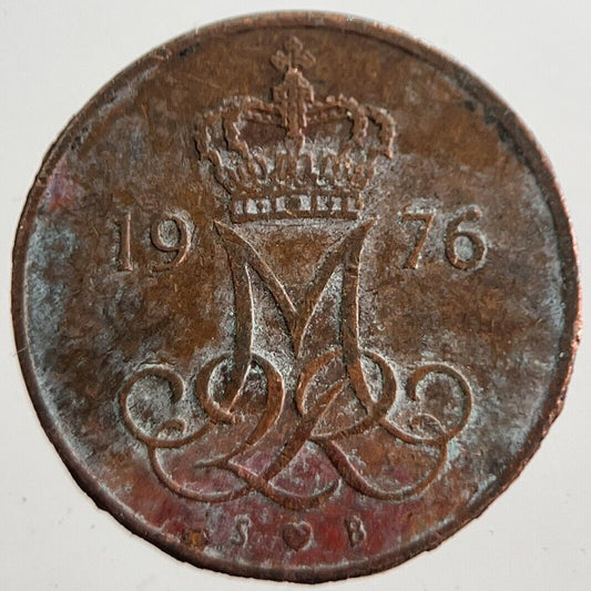 1976 Denmark 5 Ore Coin | Very High Grade | a7612