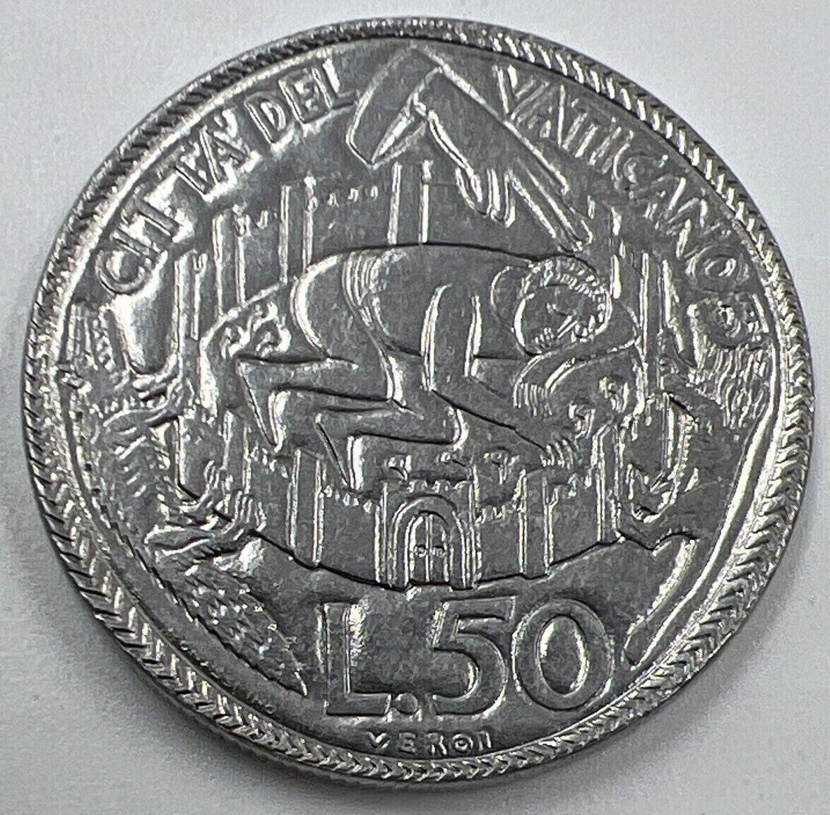 1975 Vatican City 50 Lire Coin | Fine Collectable Grade | a1493