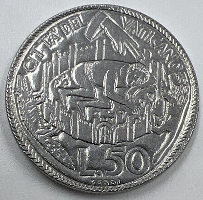 1975 Vatican City 50 Lire Coin | Fine Collectable Grade | a1493