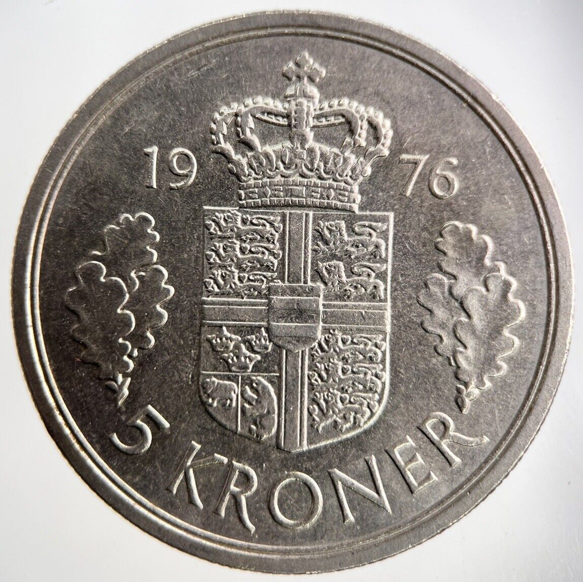 1976 Denmark 5 Kroner Coin | Very High Grade