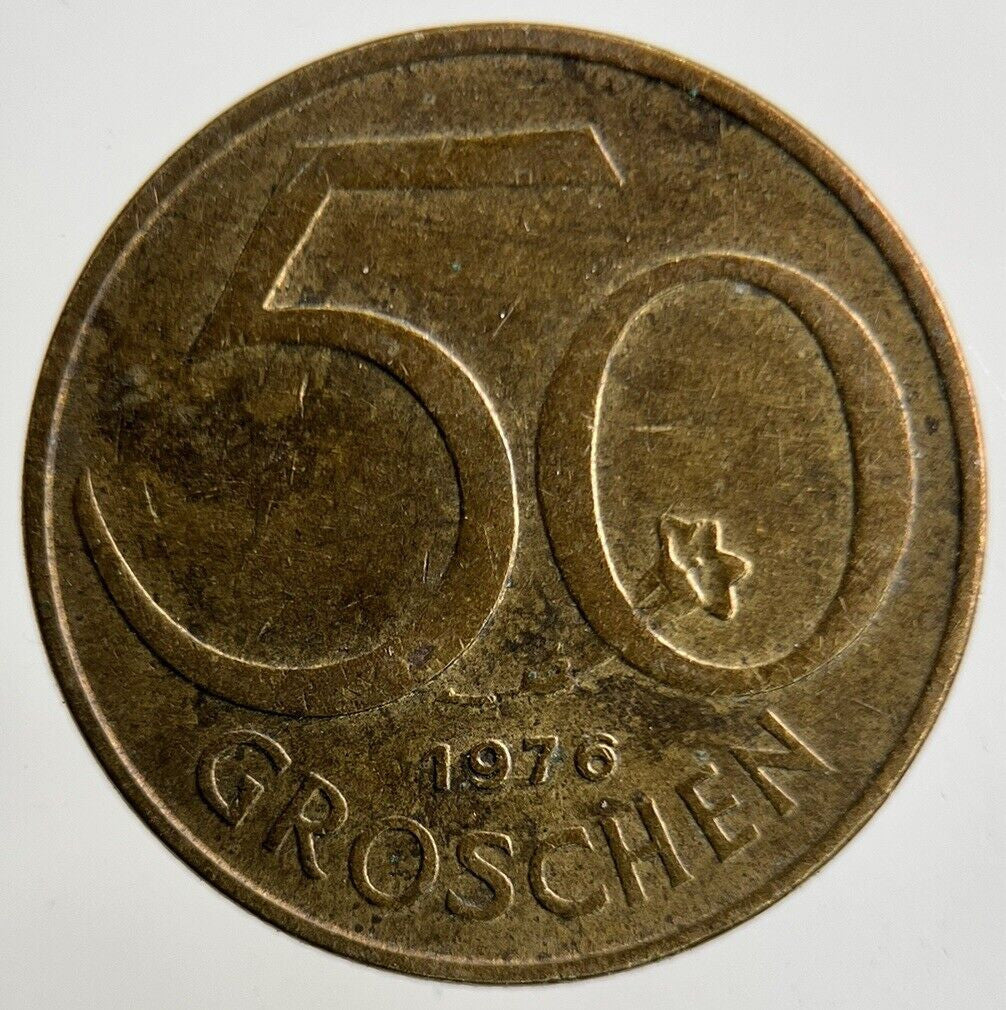 1976 Austria 50 Groschen Coin | Fine Collectable Grade