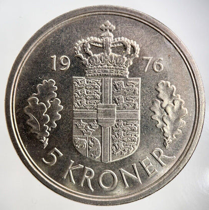 1976 Denmark 5 Kroner Coin | Fine Collectable Grade