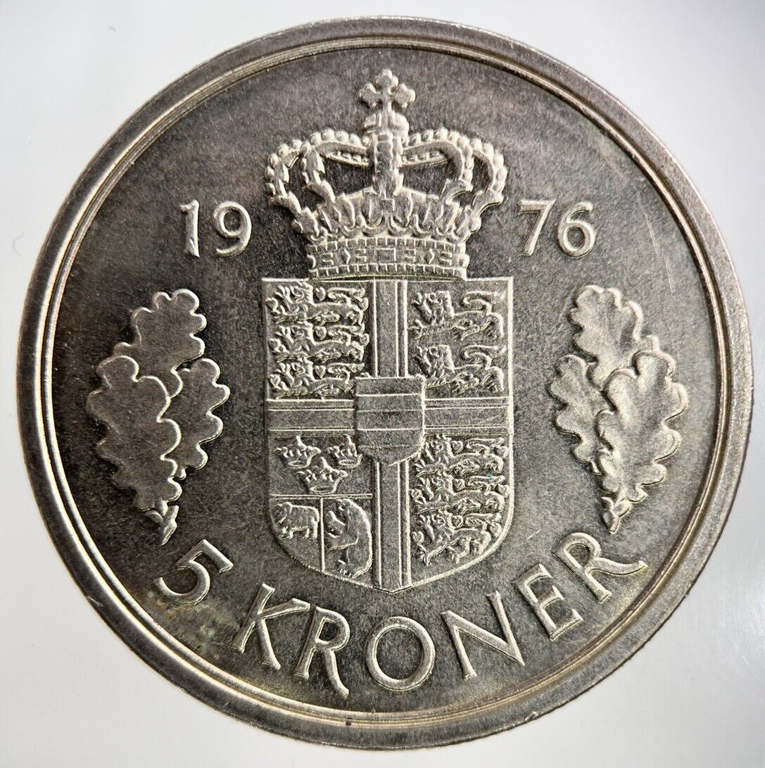 1976 Denmark 5 Kroner Coin | Fine Collectable Grade