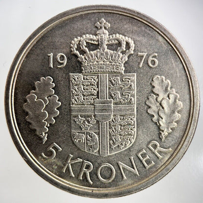 1976 Denmark 5 Kroner Coin | Fine Collectable Grade