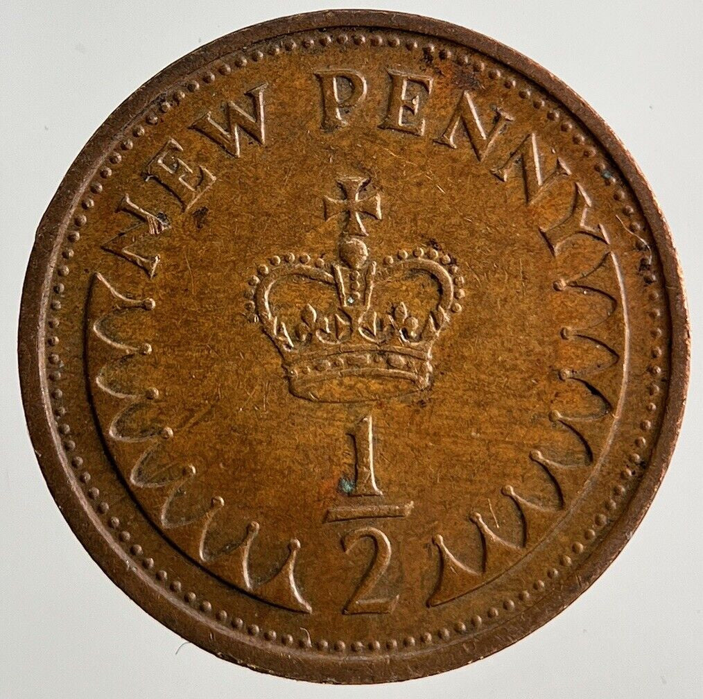 1976 Elizabeth II 2nd 1/2 Half New Penny Pence Coin | Fine Collectable Grade