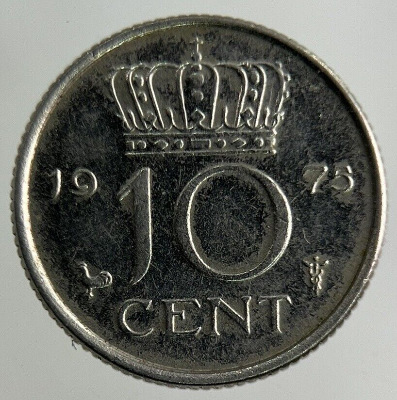 1975 Netherlands 10 Cents Coin | Fine Collectable Grade
