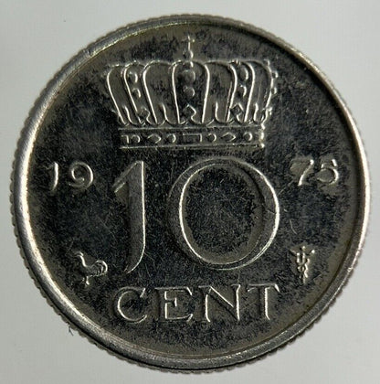 1975 Netherlands 10 Cents Coin | Fine Collectable Grade