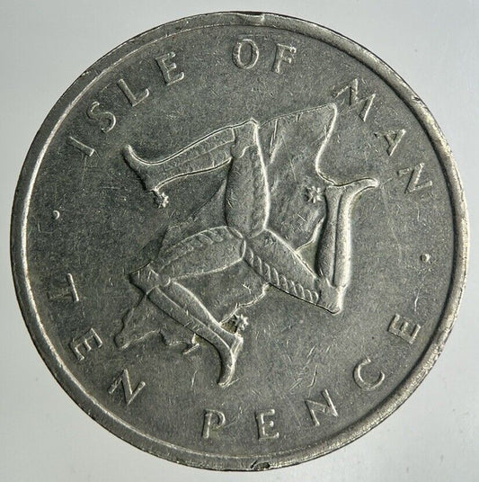 1976 Isle Of Man 10p Ten-Pence Coin | Fine Collectable Grade