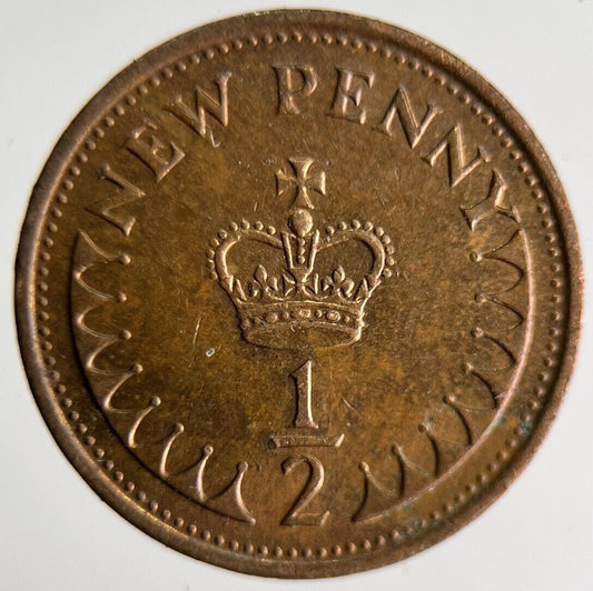 1976 Elizabeth II 2nd New Half 1/2 Penny Coin | Very High Grade