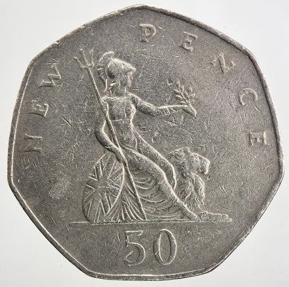 1976 Elizabeth II 2nd 50p 50 Fifty-Pence Coin | Fine Collectable Grade