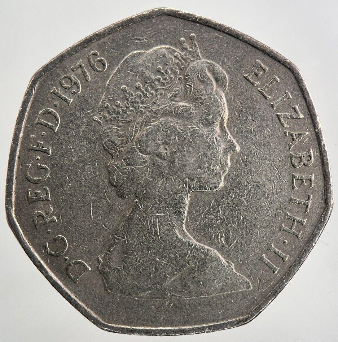 1976 Elizabeth II 2nd 50p 50 Fifty-Pence Coin | Fine Collectable Grade