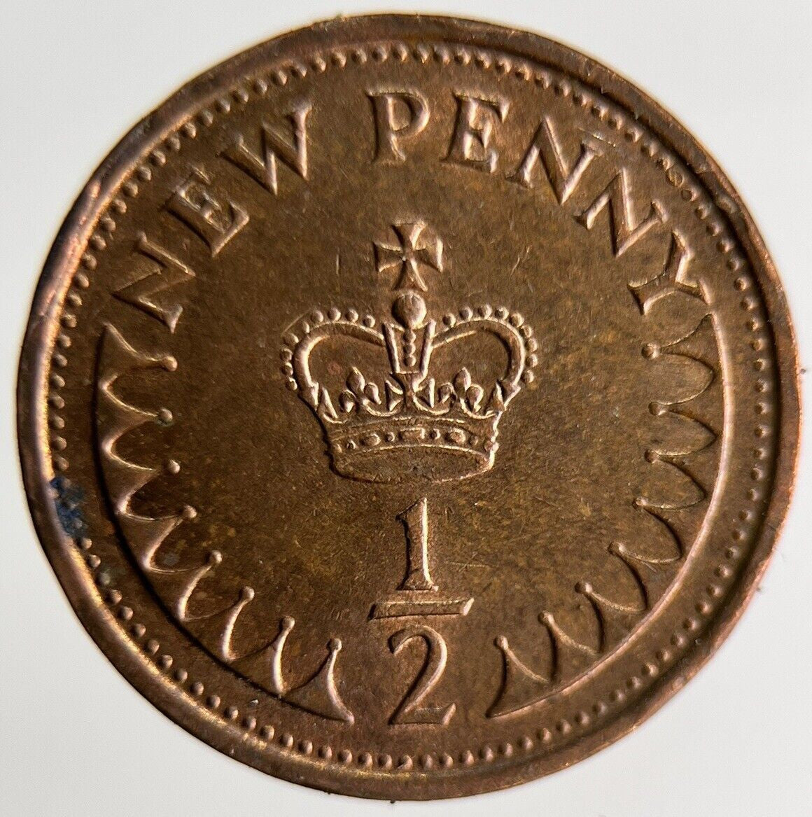 1976 Elizabeth II 2nd New Half 1/2 Penny Coin | Very High Grade