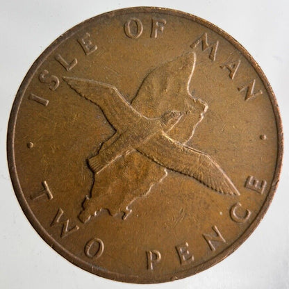1976 Isle Of Man 2p Two 2 Pence Coin | Fine Collectable Grade