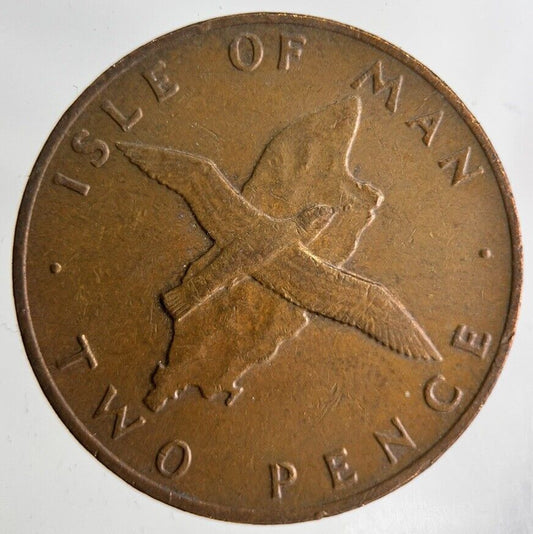 1976 Isle Of Man 2p Two 2 Pence Coin | Fine Collectable Grade