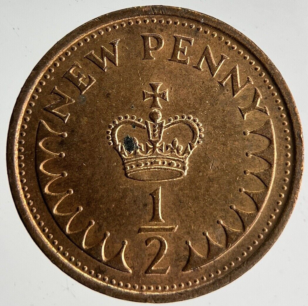 1977 Elizabeth II 2nd New Half-Penny Coin | Very Fine Grade