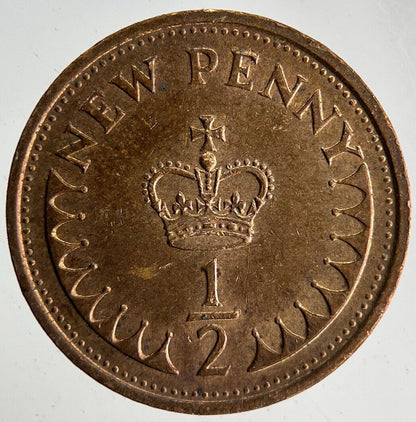 1977 Elizabeth II 2nd New Half-Penny Coin | Very Fine Grade