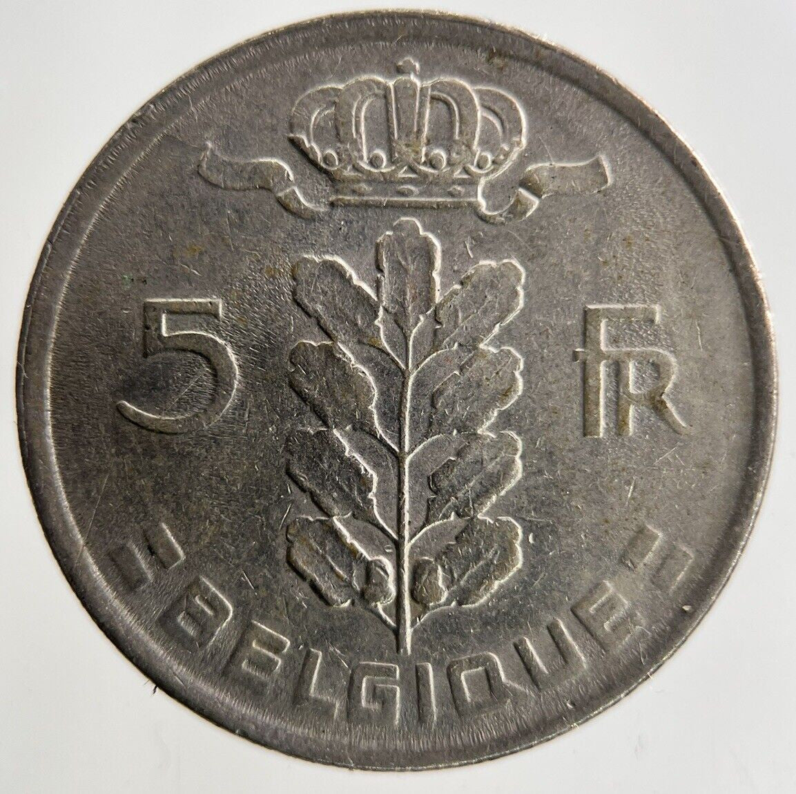 1977 Belgium 5 Francs Coin | Fine Collectable Grade