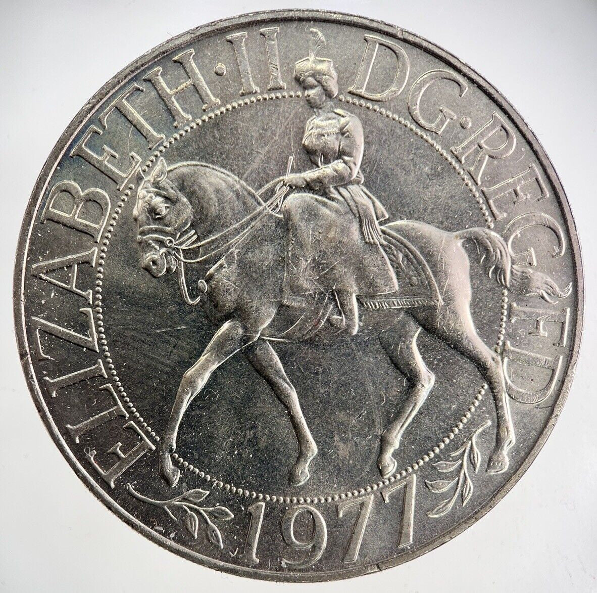 1977 Elizabeth II 2nd One Crown Coin | Very High Grade