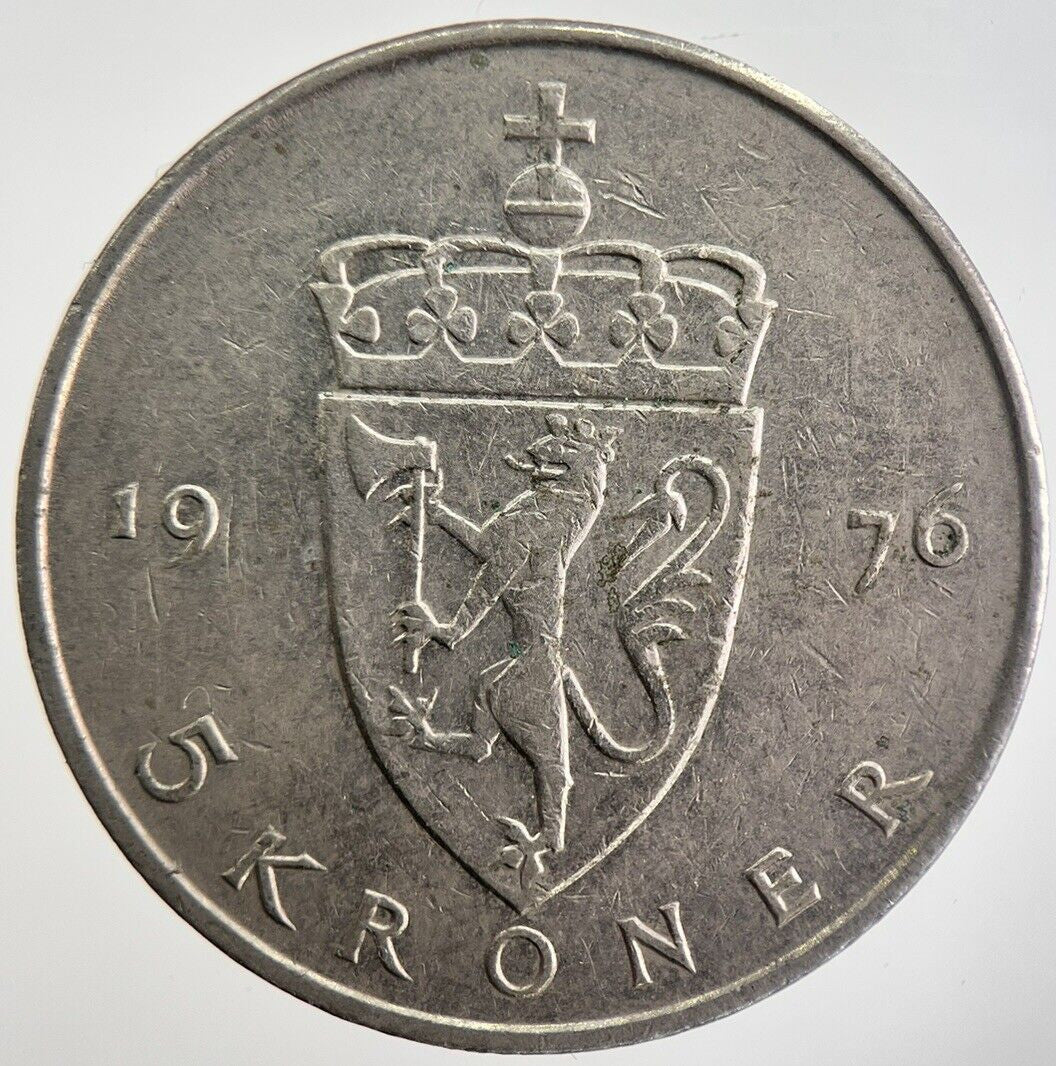 1976 Norway 5 Kroner Coin | Collectable Grade | a7013