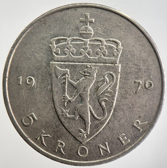 1976 Norway 5 Kroner Coin | Collectable Grade | a7013
