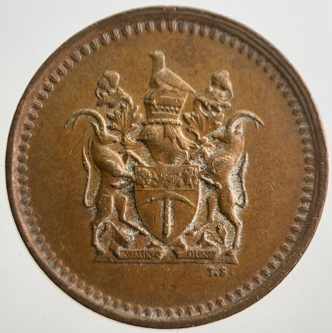 1977 Rhodesia Africa One Cent 1c Coin | Very High Grade | a7078