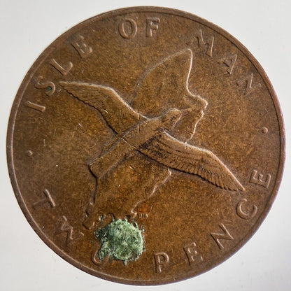 1977 Isle of Man 2 Two-Pence Coin | Collectable Grade | a4813