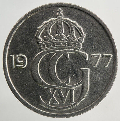 1977 Sweden 50 Ore Coin | Very High Grade