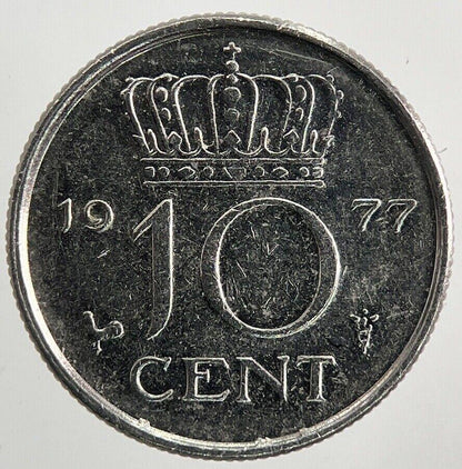 1977 Netherlands 10 Cents Coin | Very High Grade