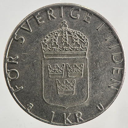 1977 Sweden 1 Krona Coin | Very High Grade