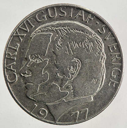 1977 Sweden 1 Krona Coin | Very High Grade