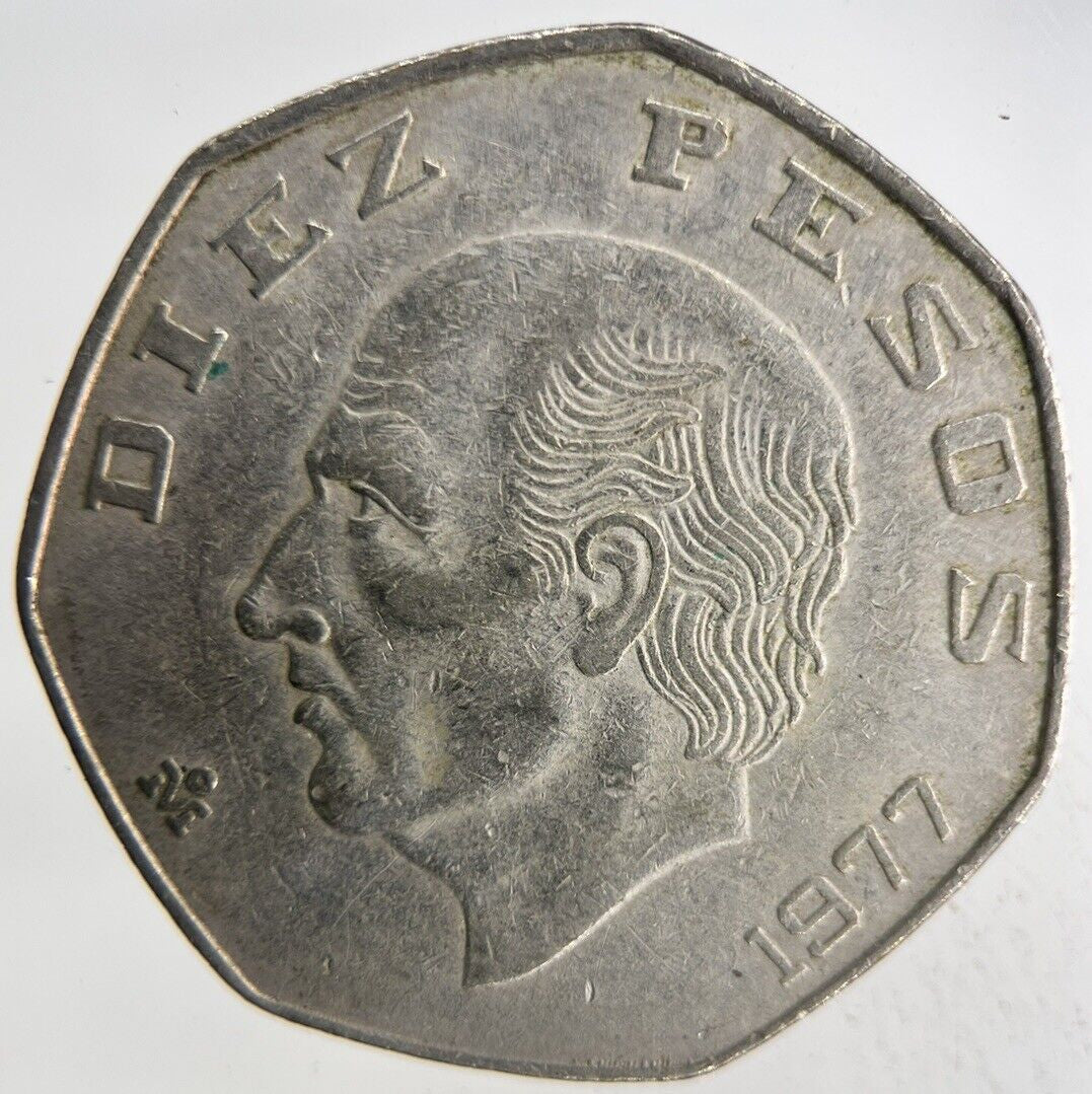 1977 Mexico 10 Pesos Coin | Very High Grade