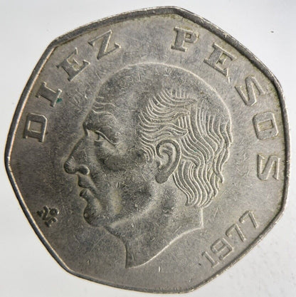 1977 Mexico 10 Pesos Coin | Very High Grade
