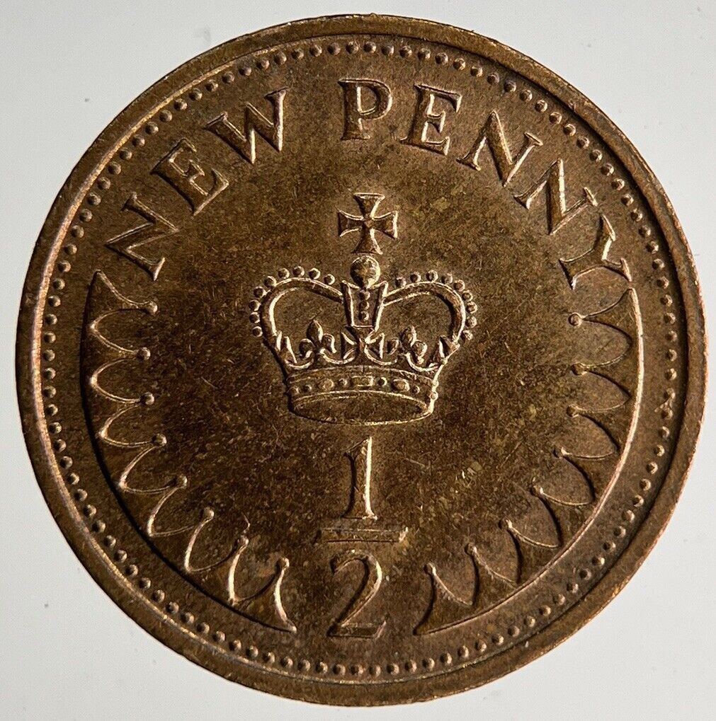 1977 Elizabeth II New 1/2 Half-Penny Coin | Very High Grade