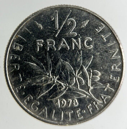 1978 France 1/2 Half Franc Coin | Fine Collectable Grade